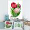 Designart - Beautiful Tulip Flowers - Traditional Canvas Wall Art Print